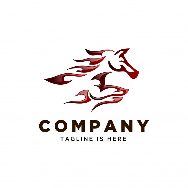 626x626 Tribal Fire Horse Speed Logo Vector Premium Download