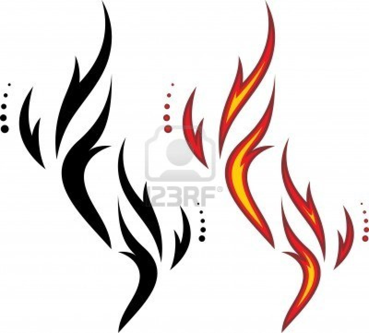 1200x1083 Fire Tribal Tattoos Group With Items