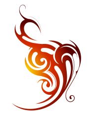 192x235 Fire Flame Tattoo Vector Art Illustration Soccer Banner Flame