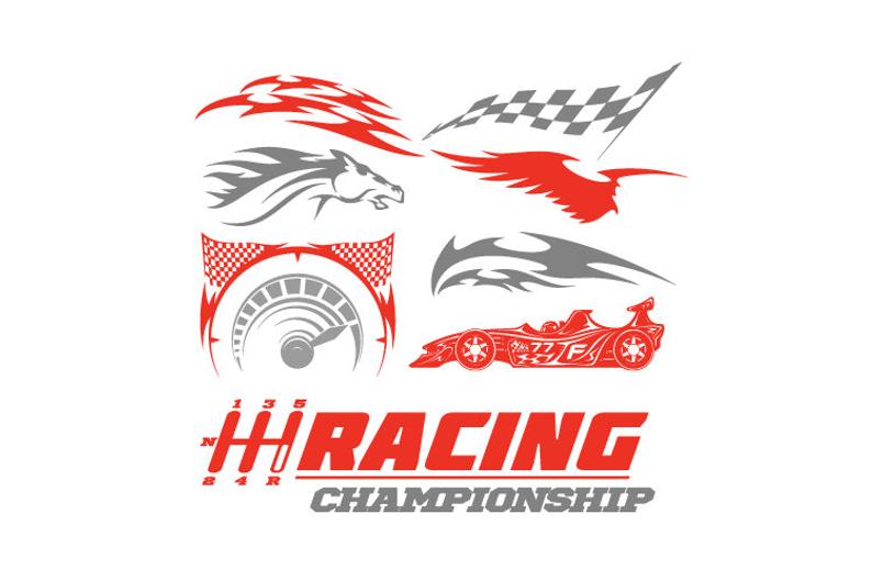 794x529 Racing Clipart Checkered Flag Tribal Flames Vector Clip Art Etsy