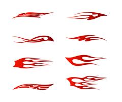 240x200 Tribal Flames Free Vector Art