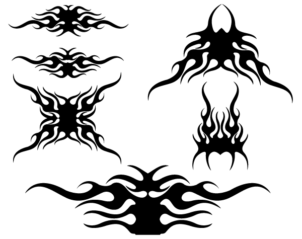 600x475 Tribal Flames Vector Design