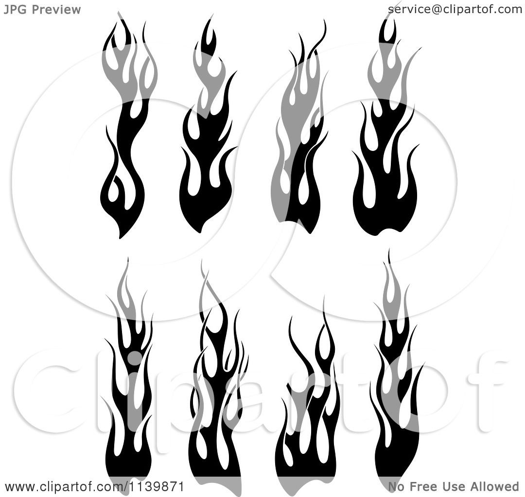 1080x1024 Clipart Of Black And White Tribal Flames