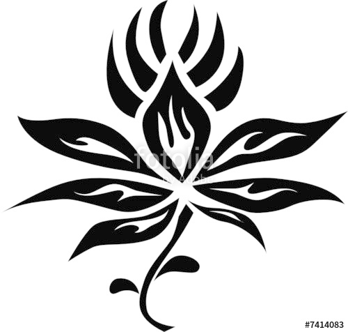 Tribal Flower Vector At Vectorified Com Collection Of Tribal Flower   Tribal Flower Vector 19 