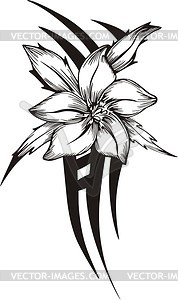 178x300 Tribal Flower Tattoo