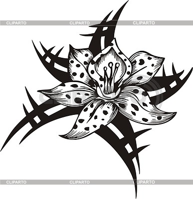387x400 Tribal Flower Tattoo Stock Photos And Vektor Clipart Cliparto