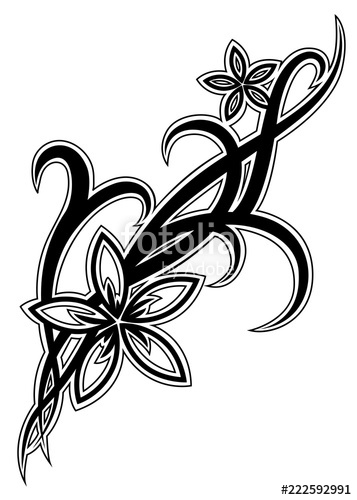 357x500 Tribal Flower Tattoo Illustration Stock Image And Royalty Free