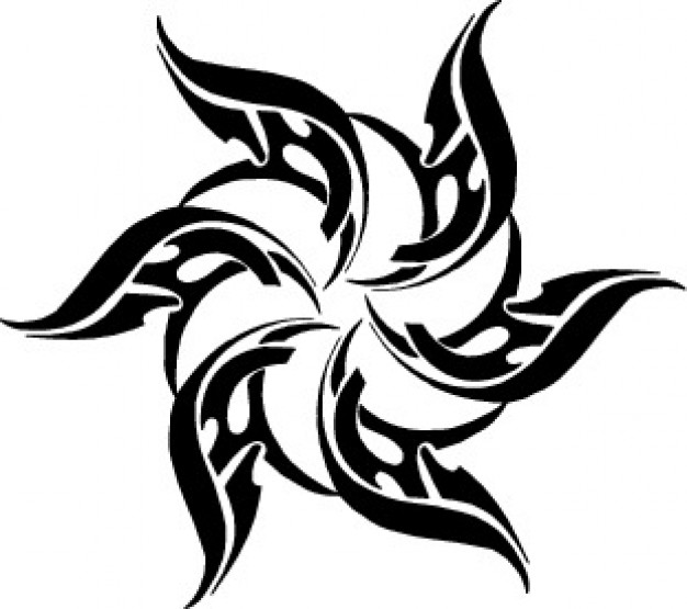 626x555 Tribal Flower Top View Vector Free Download