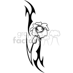 300x300 Tribal Flower Design Vinyl Ready Clipart Royalty Free Gif