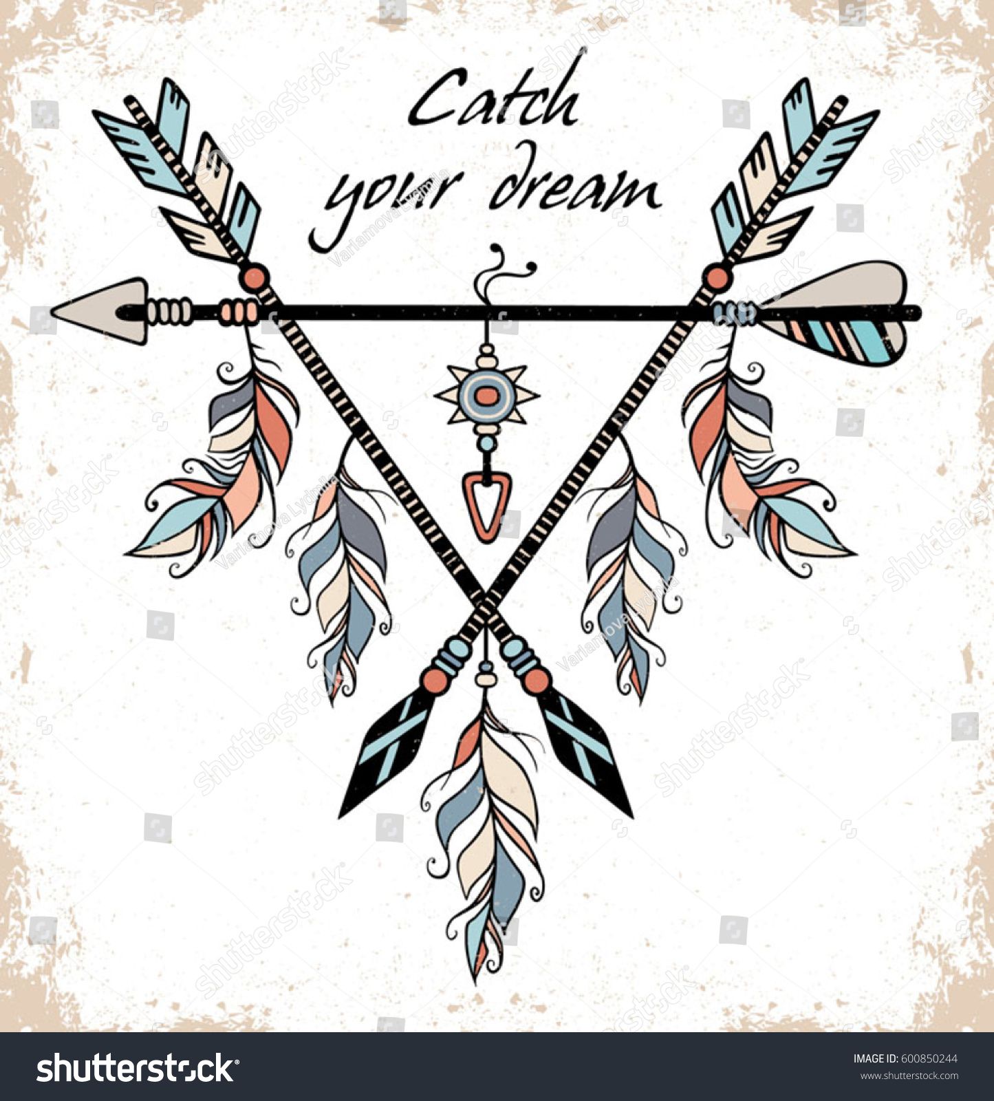 1445x1600 Hand Drawn Illustration Of Dream Catcher Vector Illustration