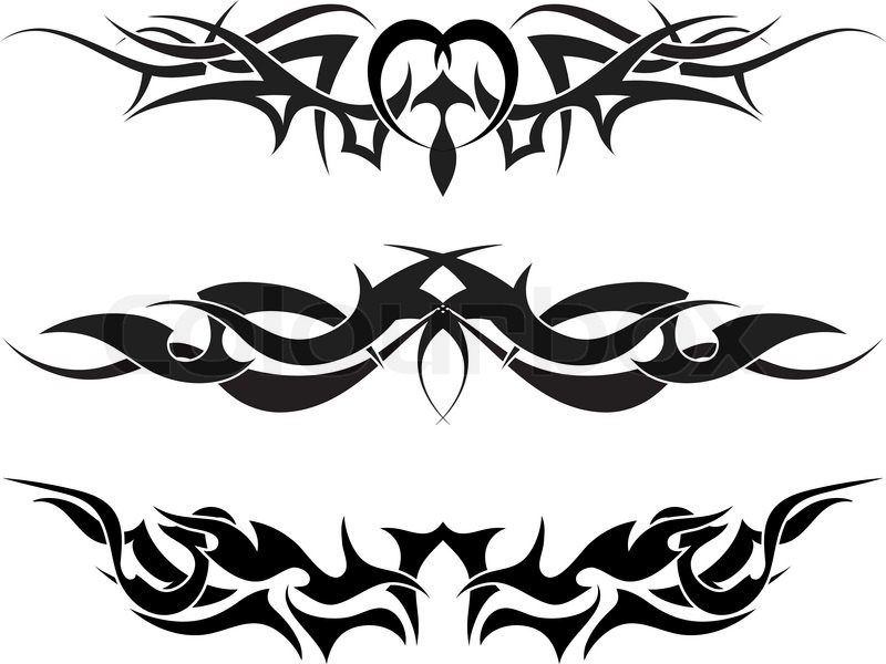 800x600 Patterns Of Tribal Tattoo For Design Stock Vector Colourbox