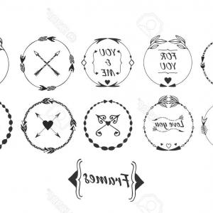 300x300 Set Of Arrow Borders Tribal Frames Vector Createmepink