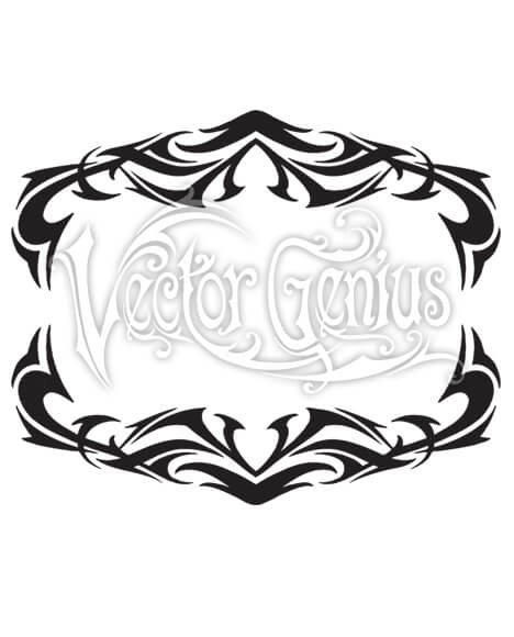 468x580 Tattoo Tribal Frame Pattern Clipart