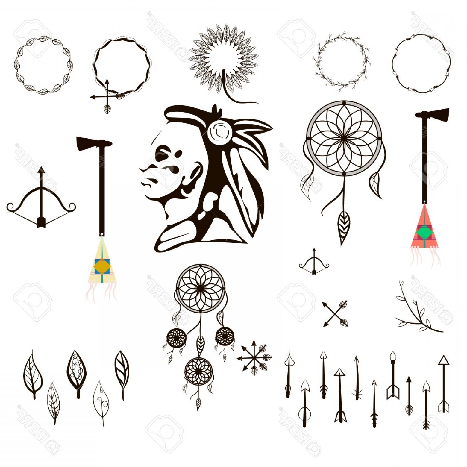 1560x1560 Tribal Arrows Border Vector Hoodamathrun