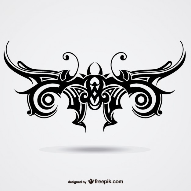 626x626 Tribal Butterfly Tattoo Vector Free Download