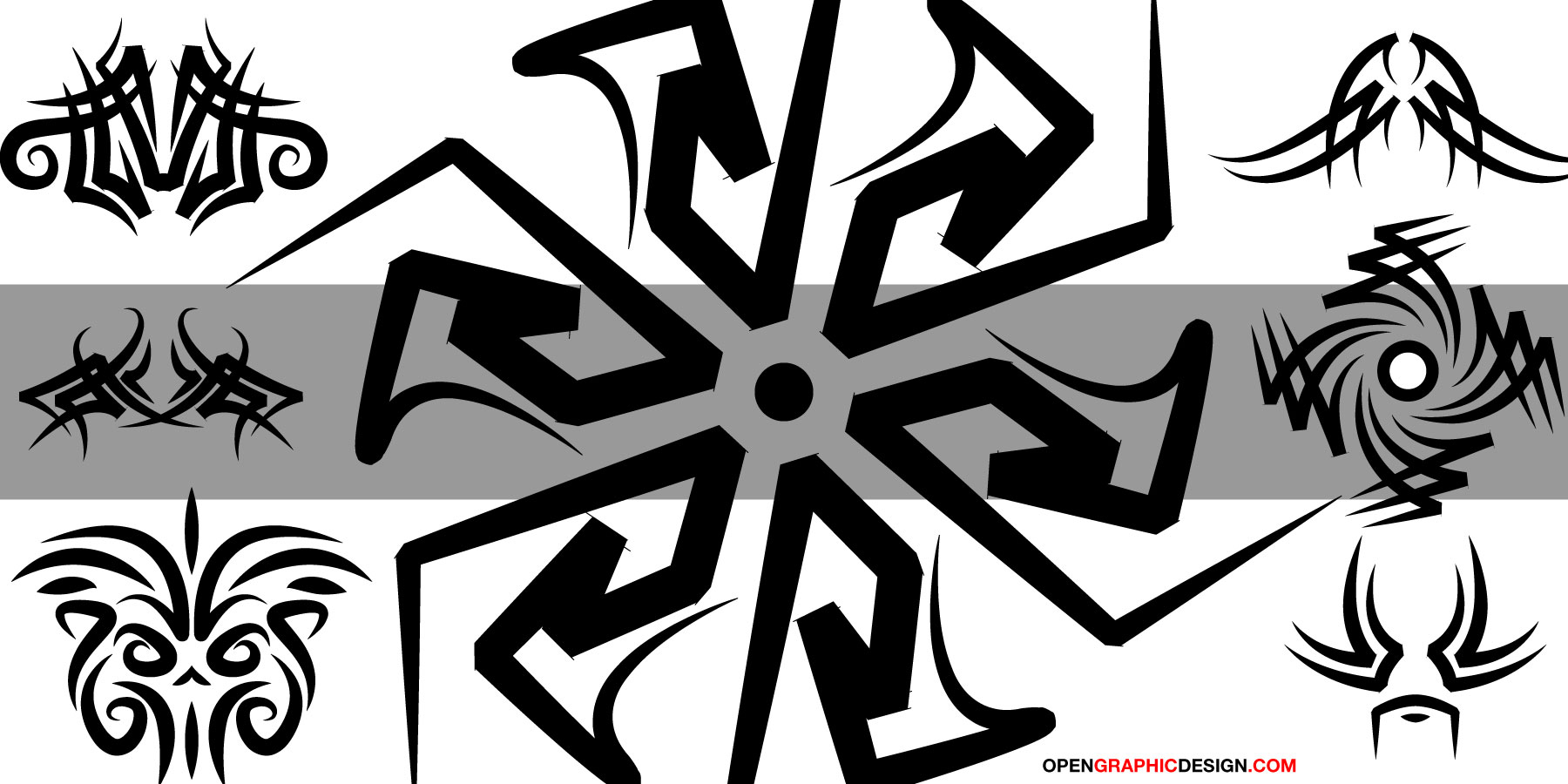 1800x900 Free Tribal Art Graphics