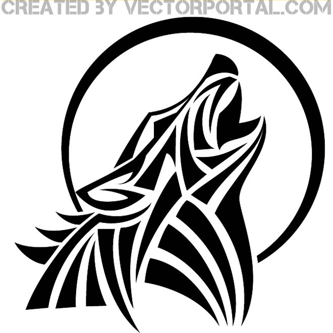 660x660 Tribal Wolf Vector Graphics