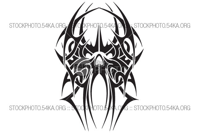 647x431 Tattoo Skull Tribal Vector Design
