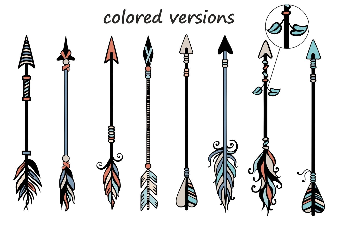 1400x934 Tribal Vector Clipart Boho Set
