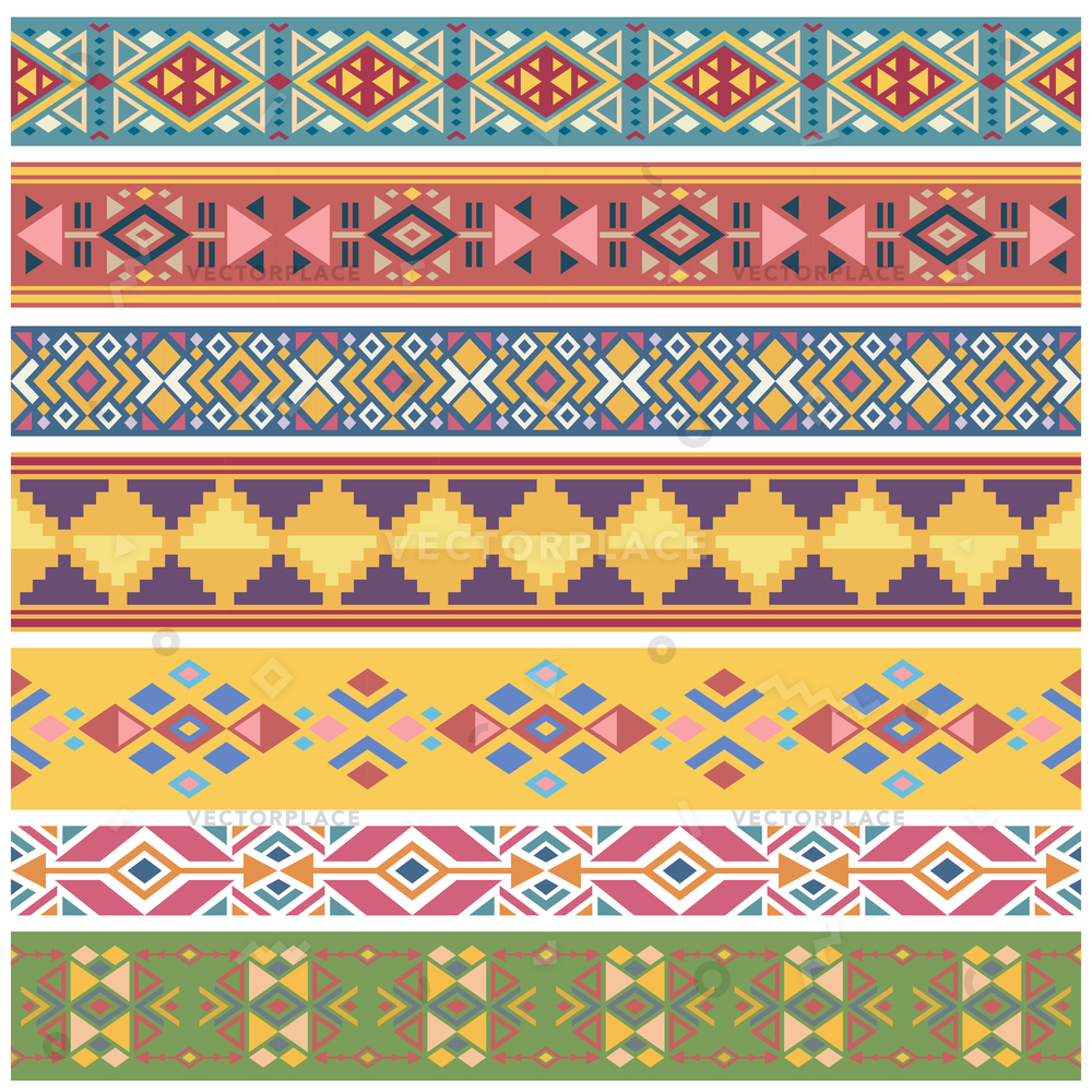 1000x1000 Ancient Geometric Native American Tribal Graphics Vector