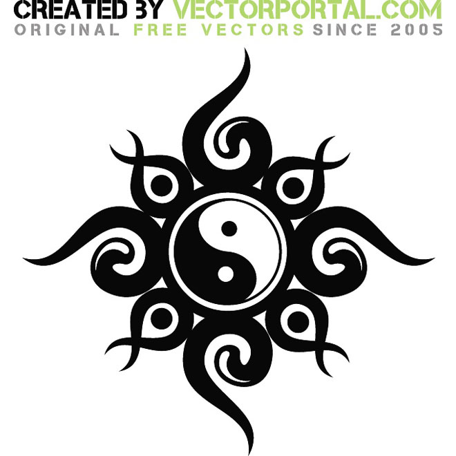 660x660 Yin Yang Tribal Graphics