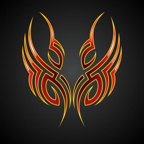 490x490 Vector Tribal Tattoo Motive On Dark Background