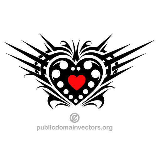 Tribal Heart Vector at Vectorified.com | Collection of Tribal Heart ...