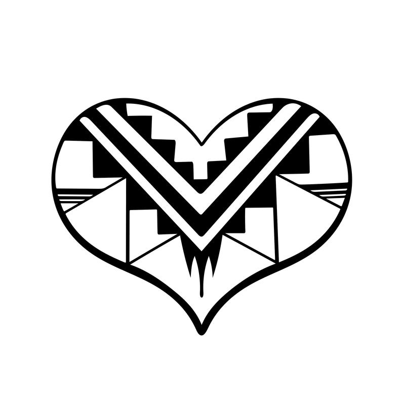 794x794 Native American Heart Design Tribal Heart Clip Art Etsy