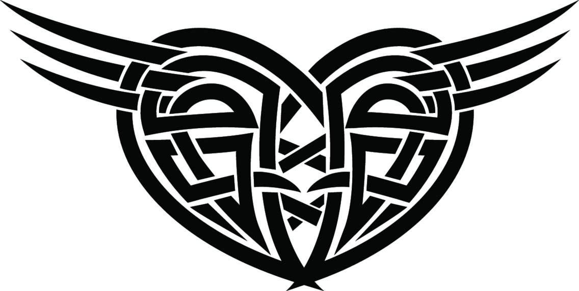 1136x572 Tribal Heart Vector Freevectors