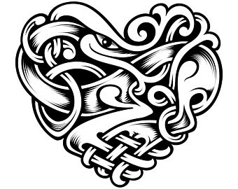 340x270 Tribal Heart Vector Etsy