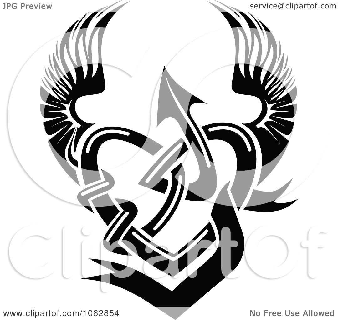 1080x1024 Clipart Winged Black And White Tribal Heart