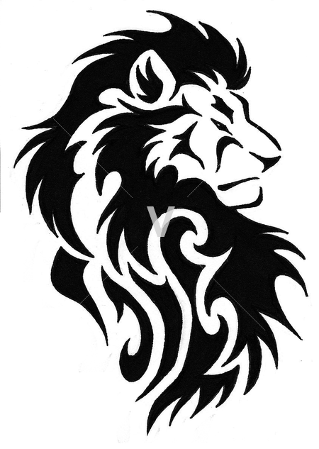 Tribal Lion Vector Art Images 450x633 Tribal Lion Vector Art Images