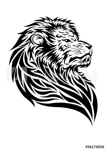 Tribal Lion, Vector 354x500 Tribal Lion, Vector