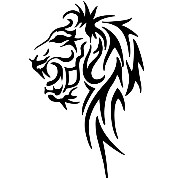 Tribal Lion Vector Images 600x600 Tribal Lion Vector Images