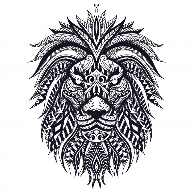 Tribal Lion Tattoo Vector Free Download 626x626 Tribal Lion Tattoo Vector Free Download