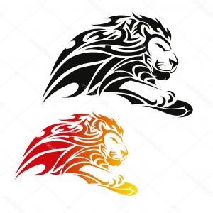 Best Lion Head Side View Tribal Design Black And White Vector 300x300 Best Lion Head Side View Tribal Design Black And White Vector