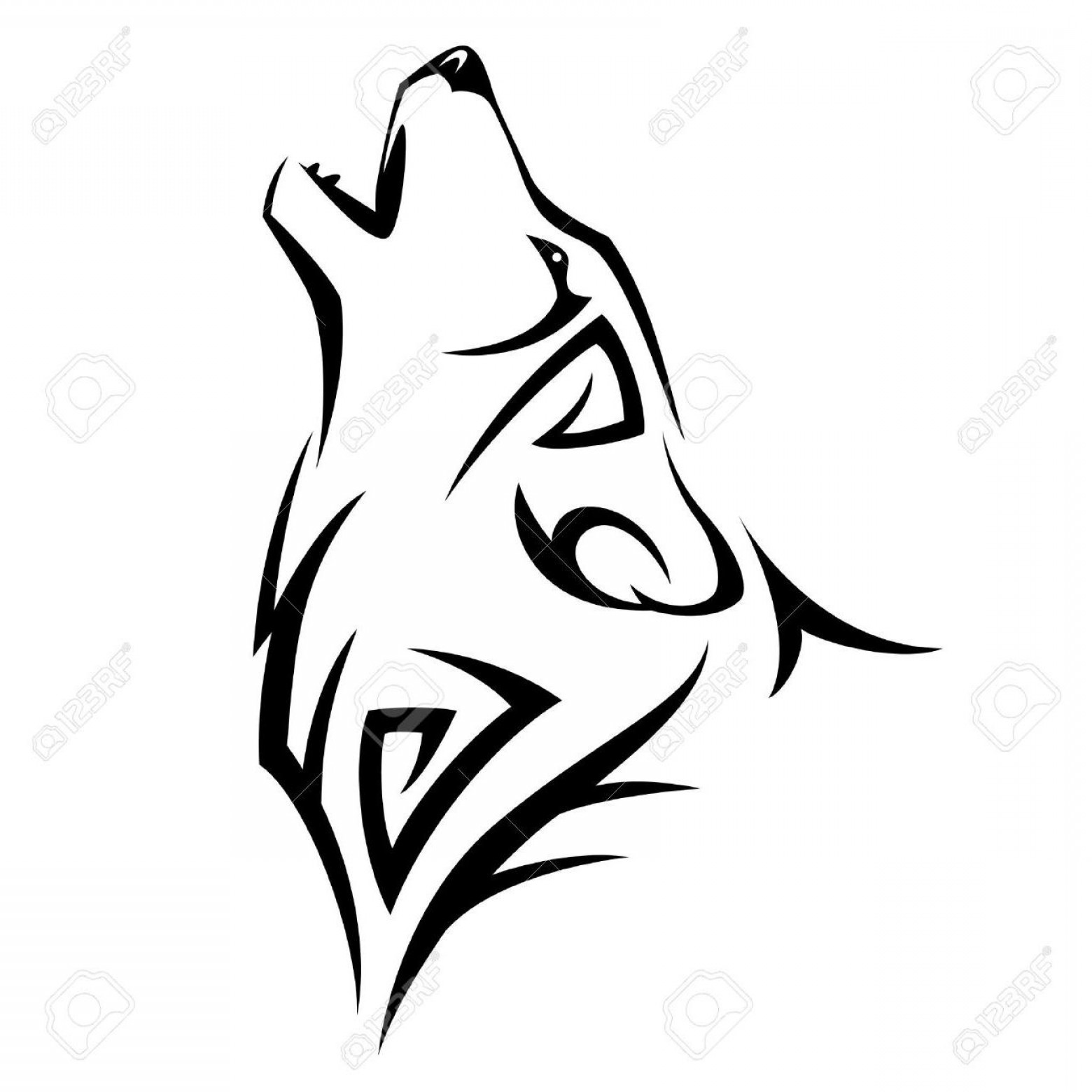 1560x1560 Hd Tribal Wolf Logo Vector Design Soidergi