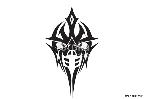 500x342 Head King Of War Tribal Logo Vector Stock Image And Royalty Free