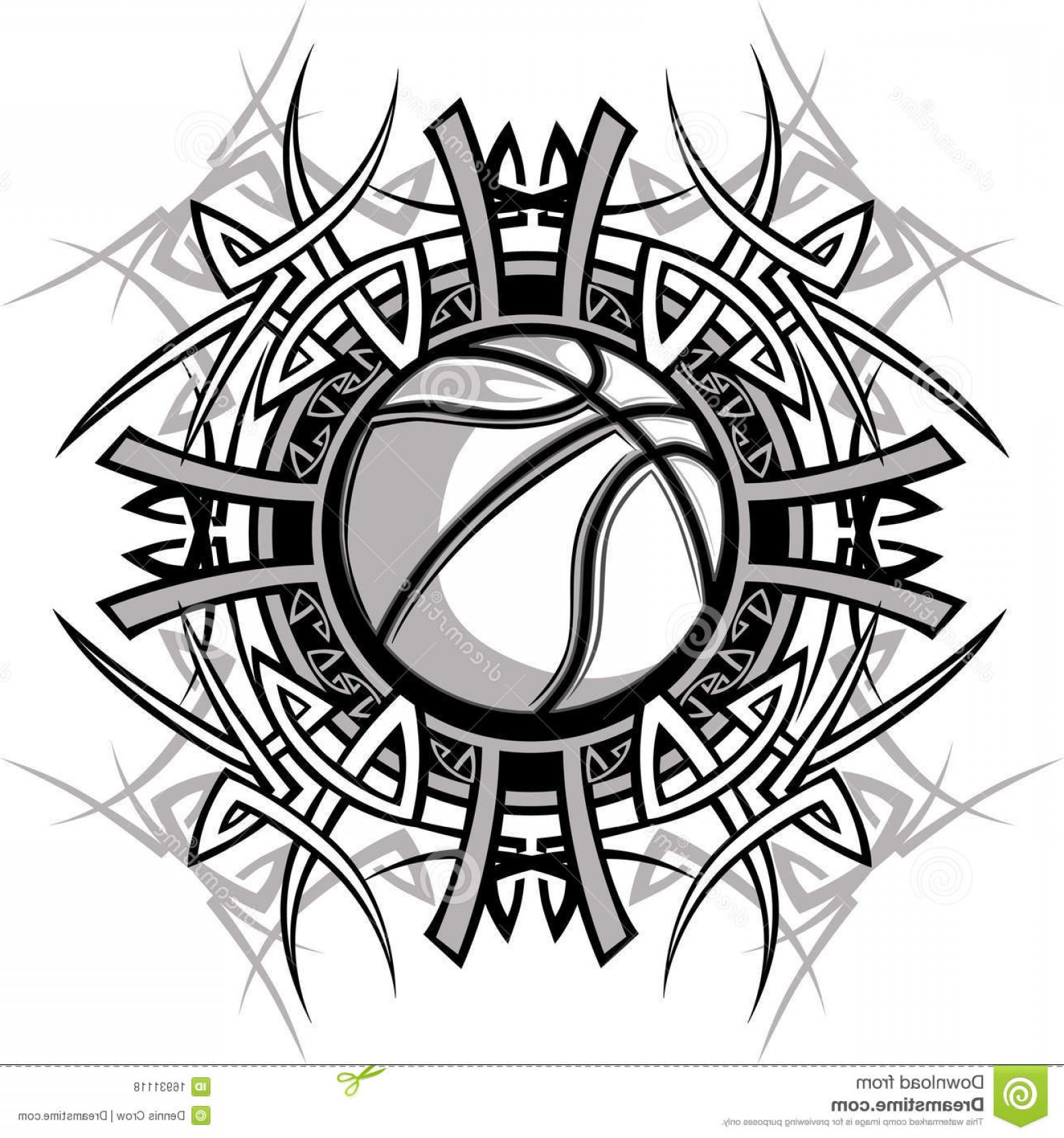 1560x1668 Royalty Free Stock Photos Tribal Basketball Ball Vector Logo Image