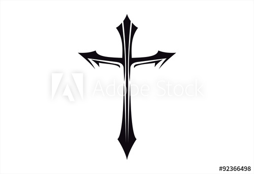500x342 Cross Tribal Logo Vector
