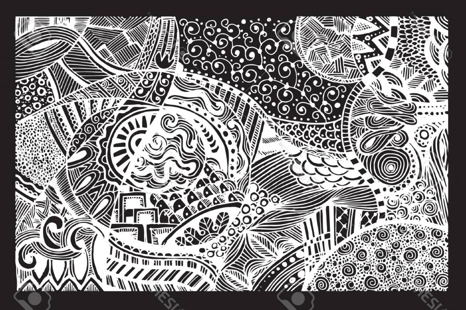 1560x1040 Photostock Vector Hand Drawing Doodle Pattern Background Design