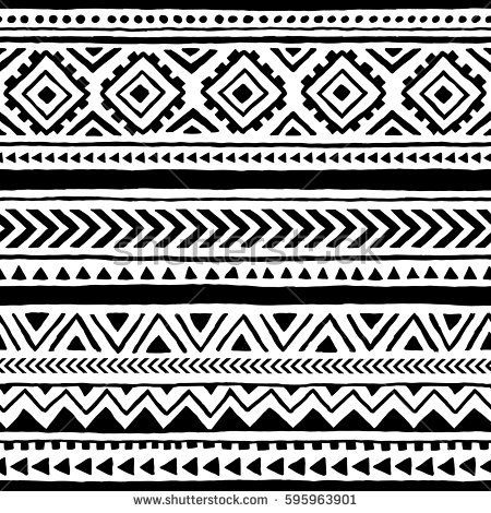 450x470 Seamless Ethnic And Tribal Pattern Handmade Horizontal Stripes