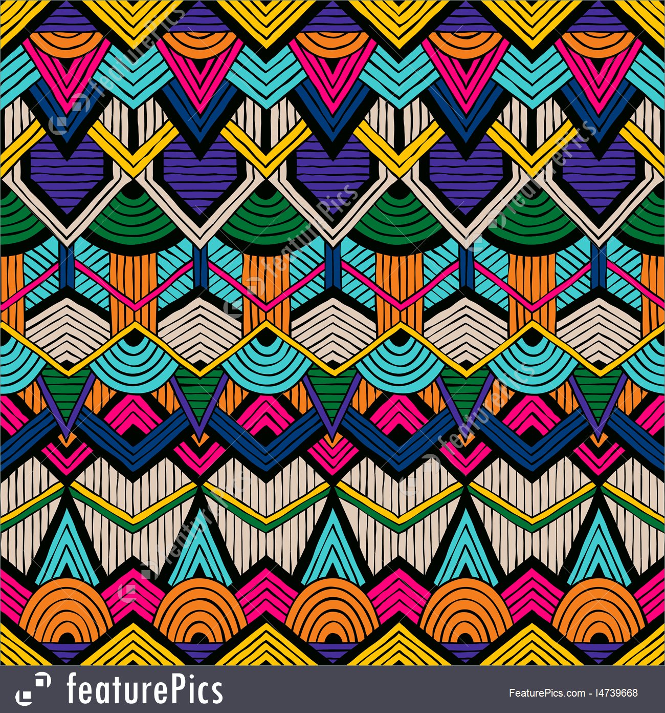 1300x1392 Tribal Vector Pattern Stock Illustration