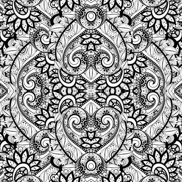 600x600 Vector Seamless Abstract Black And White Tribal Pattern Vector