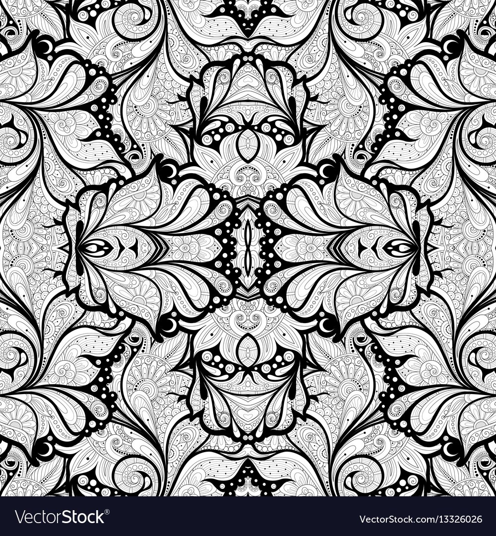 1000x1080 Aztec Tribal Seamless Black White Pattern Vector Ornament Ethnic