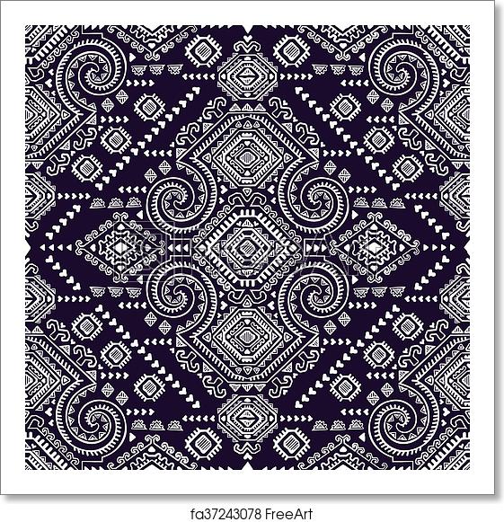 561x581 Free Art Print Of Tribal Aztec Vintage Seamless Pattern Vector