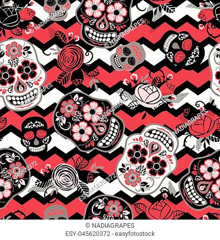 431x470 Tattoo Tribal Mexican Skull Vector Art Stock Photos And Images