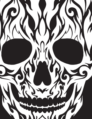 300x387 Tribal Skull Vector Images