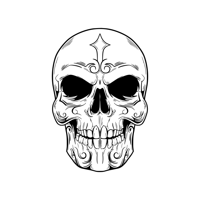 640x640 Tribal Skull, Floral, Evil, Mexican Png And Vector