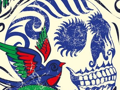 400x300 Tattoo Tribal Skull Vector Art